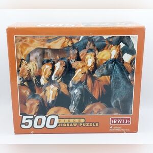 13.5" x 19" 500 Piece Quality Hoyle Horses‎ Fully Interlocking Jigsaw Puzzle